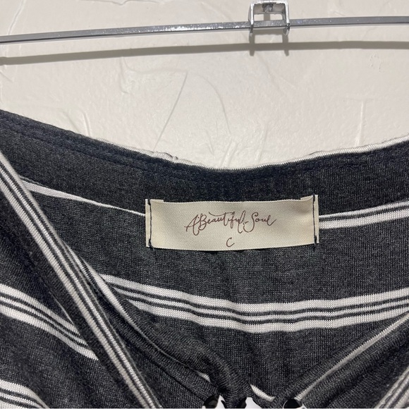 NWT A Beautiful Soul by Arula grey/white striped strapless jumpsuit (C/3X) - Picture 5 of 6